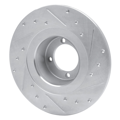 R1 67-76 BMW 1600 Front Left Drilled & Slotted Silver Brake Rotor