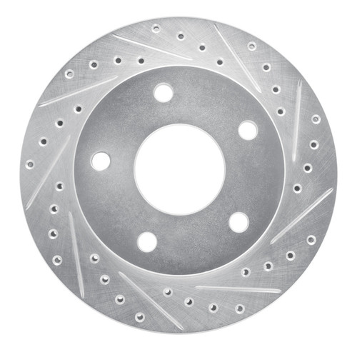 R1 94-99 Dodge Ramcharger (Mexico) Front Right Drilled & Slotted Silver Brake Rotor