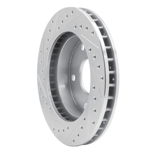 R1 94-99 Dodge Ramcharger (Mexico) Front Right Drilled & Slotted Silver Brake Rotor