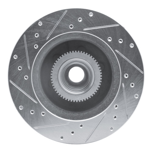R1 93-96 Dodge DAKOTA RWD Front Right Drilled & Slotted Silver Brake Rotor