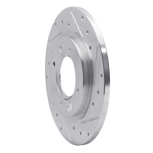 R1 71-89 Peugeot 504 Rear Right Drilled & Slotted Silver Brake Rotor