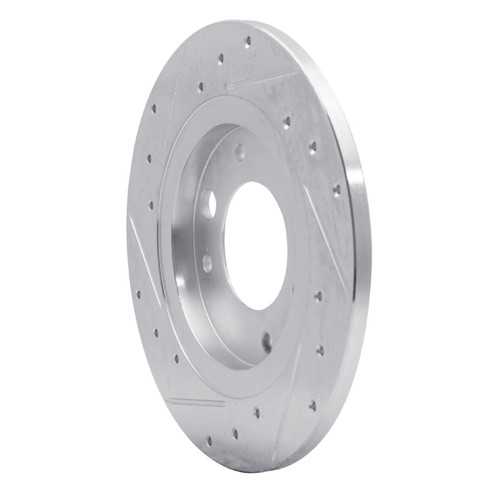 R1 71-89 Peugeot 504 Rear Right Drilled & Slotted Silver Brake Rotor