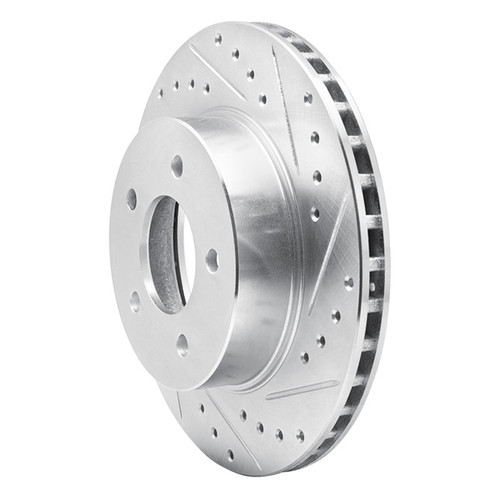 R1 87-90 Dodge DAKOTA 4WD Front Left Drilled & Slotted Silver Brake Rotor