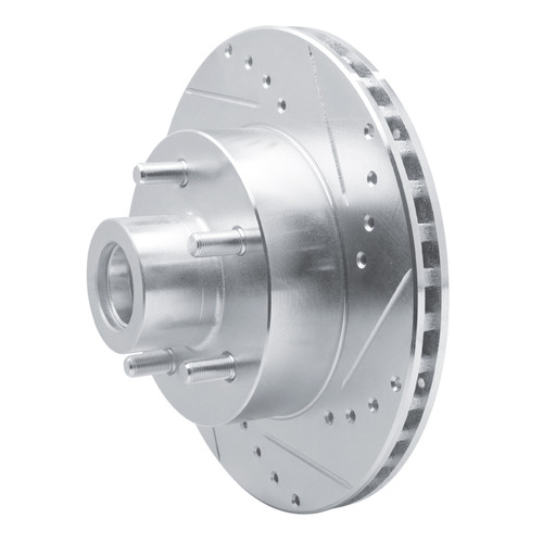 R1 87-90 Dodge DAKOTA RWD Front Right Drilled & Slotted Silver Brake Rotor