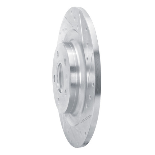 R1 19-25 Volvo XC40 Rear Right Drilled & Slotted Silver Brake Rotor