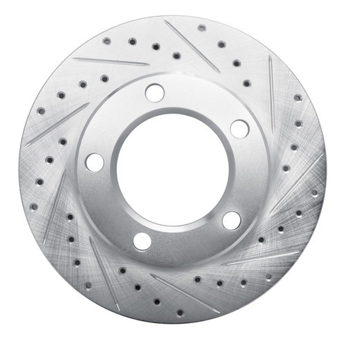 R1 80-93 Dodge Ramcharger 4WD Front Right Drilled & Slotted Silver Brake Rotor