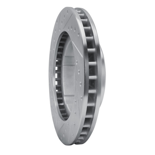 R1 80-93 Dodge Ramcharger 4WD Front Right Drilled & Slotted Silver Brake Rotor