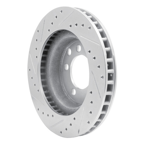 R1 74-81 Dodge W150 Front Right Drilled & Slotted Silver Brake Rotor