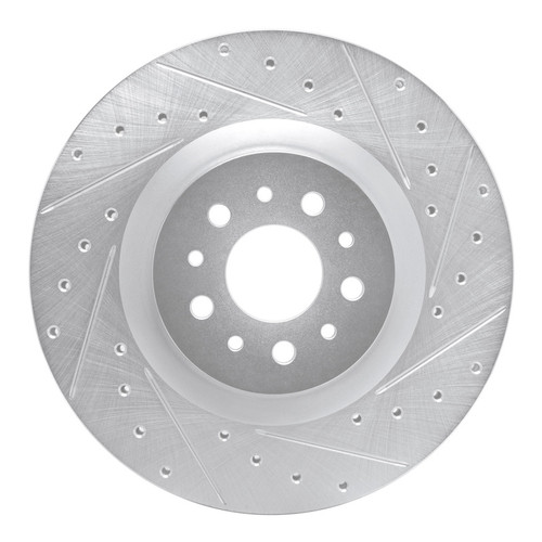 R1 15-22 Ram Promaster City Front Right Drilled & Slotted Silver Brake Rotor