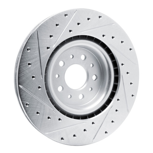R1 15-22 Ram Promaster City Front Right Drilled & Slotted Silver Brake Rotor