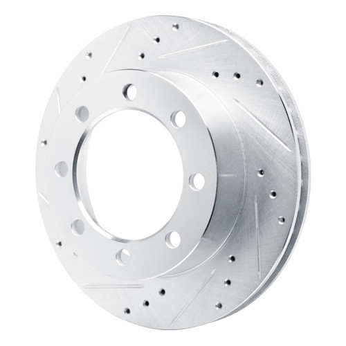 R1 80-93 Dodge W200 Front Left Drilled & Slotted Silver Brake Rotor