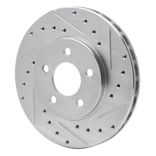 R1 84-95 Chrysler New Yorker Front Right Drilled & Slotted Silver Brake Rotor