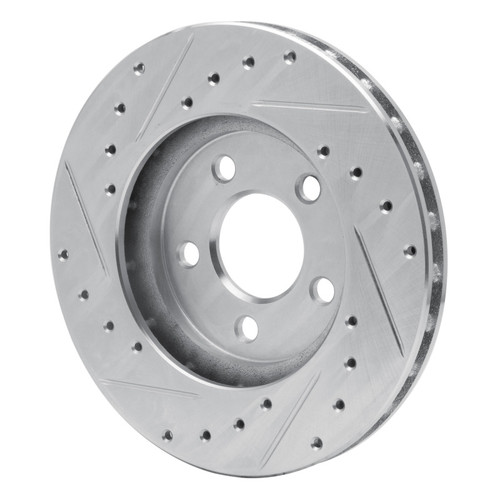 R1 84-95 Chrysler New Yorker Front Right Drilled & Slotted Silver Brake Rotor