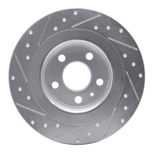 R1 18-25 Volvo S60 Rear Right Drilled & Slotted Silver Brake Rotor