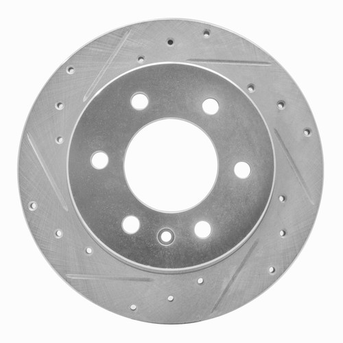 R1 06-18 Dodge SprintER 3500 Rear Left Drilled & Slotted Silver Brake Rotor