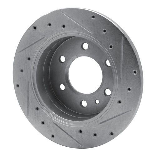 R1 06-18 Dodge SprintER 3500 Rear Left Drilled & Slotted Silver Brake Rotor