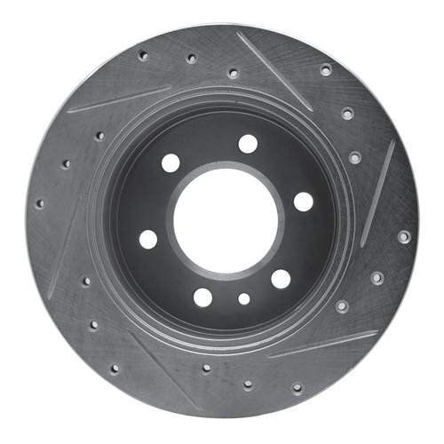 R1 06-18 Dodge SprintER 3500 Rear Left Drilled & Slotted Silver Brake Rotor