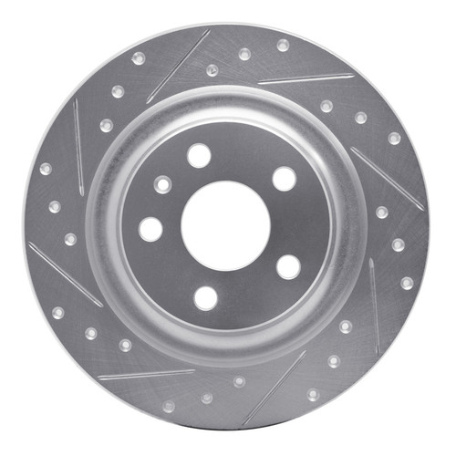 R1 18-25 Volvo S60 Rear Left Drilled & Slotted Silver Brake Rotor