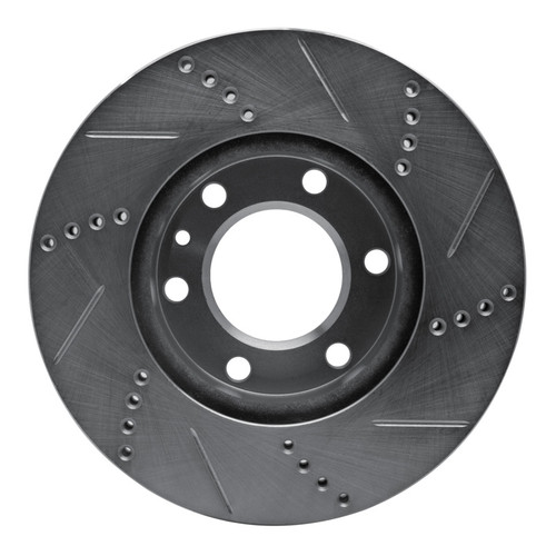 R1 06-25 American Coach PatRiot Front Left Drilled & Slotted Silver Brake Rotor