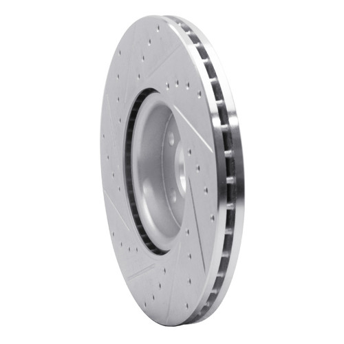 R1 16-17 Volvo XC60 Front Right Drilled & Slotted Silver Brake Rotor