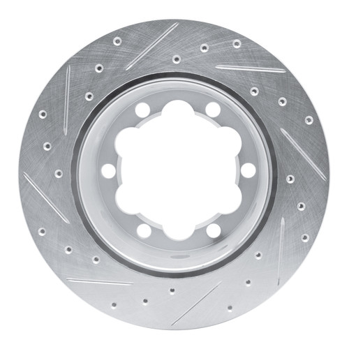 R1 02-06 Dodge SprintER 3500 Rear Right Drilled & Slotted Silver Brake Rotor