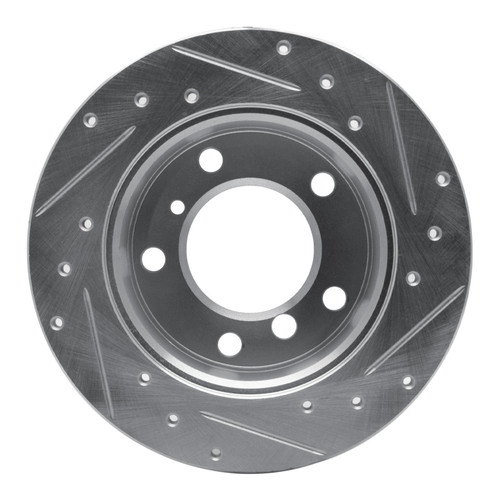 R1 02-18 Dodge SprintER 3500 Rear Left Drilled & Slotted Silver Brake Rotor