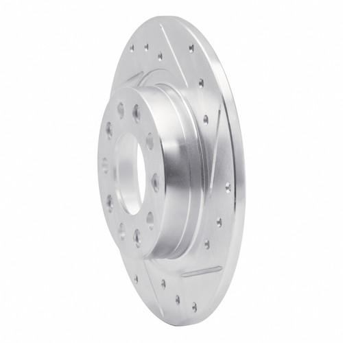 R1 13-16 Dodge DART Rear Right Drilled & Slotted Silver Brake Rotor
