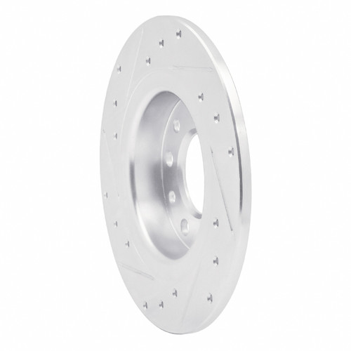 R1 13-16 Dodge DART Rear Right Drilled & Slotted Silver Brake Rotor