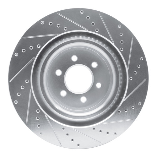 R1 03-17 Dodge Viper Front Left Drilled & Slotted Silver Brake Rotor