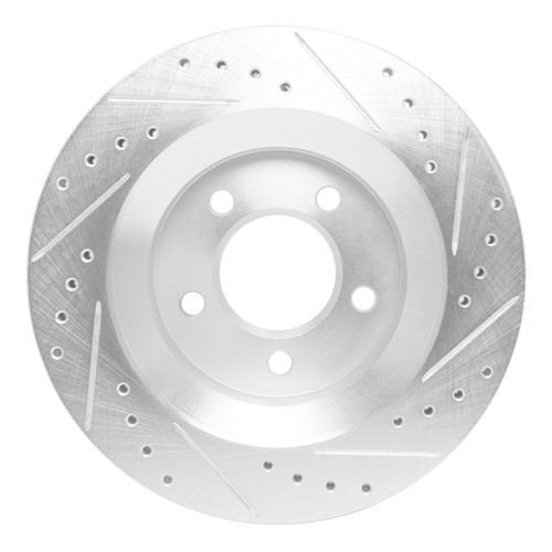 R1 99-04 Chrysler CONCORDE Front Left Drilled & Slotted Silver Brake Rotor