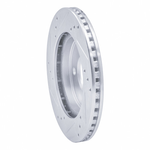 R1 95-96 Dodge Neon (USA/Canada) Front Right Drilled & Slotted Silver Brake Rotor