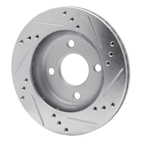 R1 95-96 Dodge Neon (USA/Canada) Front Left Drilled & Slotted Silver Brake Rotor