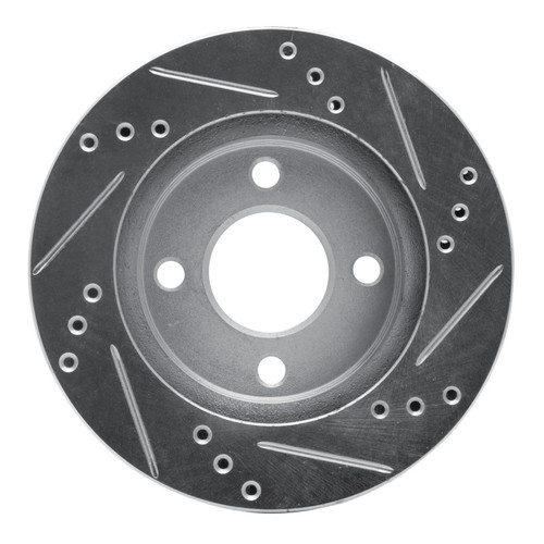 R1 95-96 Dodge Neon (USA/Canada) Front Left Drilled & Slotted Silver Brake Rotor