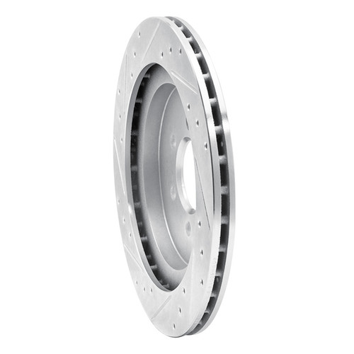 R1 92-02 Dodge Viper Rear Right Drilled & Slotted Silver Brake Rotor