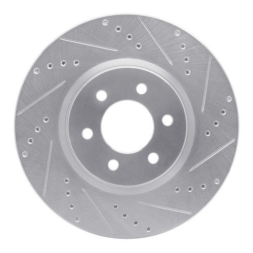 R1 92-02 Dodge Viper Front Right Drilled & Slotted Silver Brake Rotor