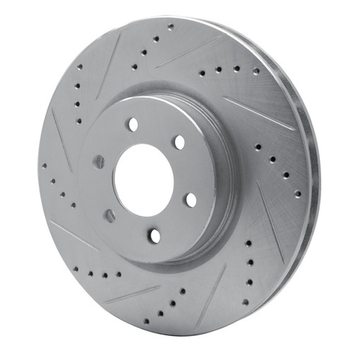 R1 92-02 Dodge Viper Front Left Drilled & Slotted Silver Brake Rotor