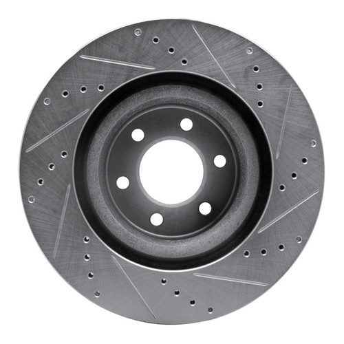 R1 92-02 Dodge Viper Front Left Drilled & Slotted Silver Brake Rotor