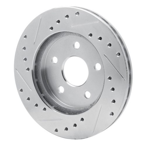 R1 91-92 Dodge Monaco Front Right Drilled & Slotted Silver Brake Rotor