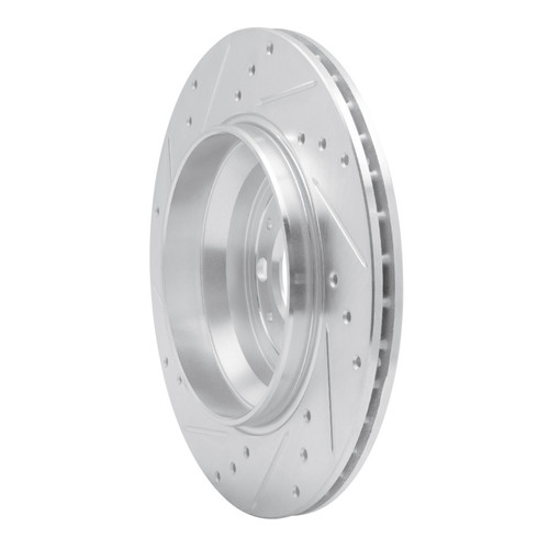 R1 03-14 Volvo XC90 Rear Right Drilled & Slotted Silver Brake Rotor