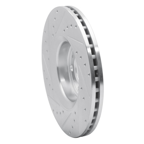 R1 03-09 Volvo XC90 Front Right Drilled & Slotted Silver Brake Rotor EDZ-27038R