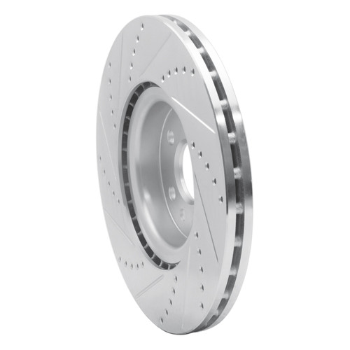 R1 07-16 Volvo S60 Front Right Drilled & Slotted Silver Brake Rotor
