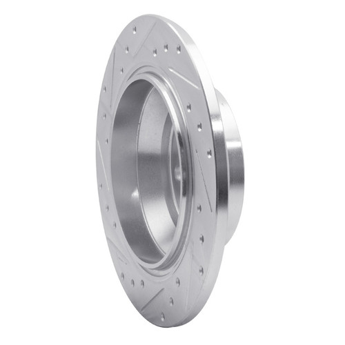 R1 07-10 Volvo S80 Rear Right Drilled & Slotted Silver Brake Rotor