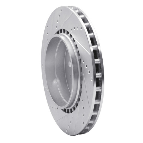 R1 04-07 Volvo S60 Rear Right Drilled & Slotted Silver Brake Rotor