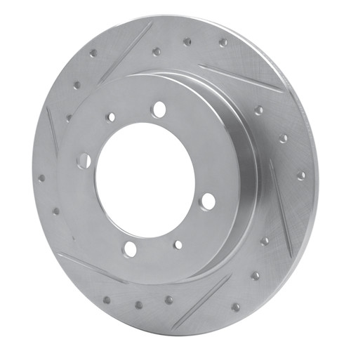 R1 00-07 Mitsubishi Space Star (Mexico) Rear Left Drilled & Slotted Silver Brake Rotor