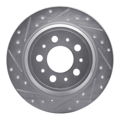 R1 99-09 Volvo S60 Rear Left Drilled & Slotted Silver Brake Rotor