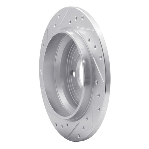 R1 99-09 Volvo S80 Rear Right Drilled & Slotted Silver Brake Rotor