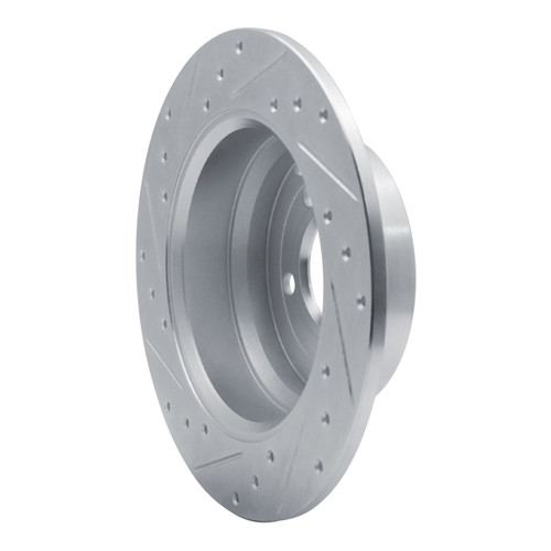 R1 96-04 Volvo C70 Rear Right Drilled & Slotted Silver Brake Rotor