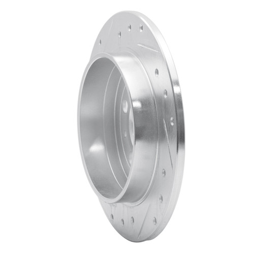 R1 88-94 Volvo 760 Series Rear Right Drilled & Slotted Silver Brake Rotor