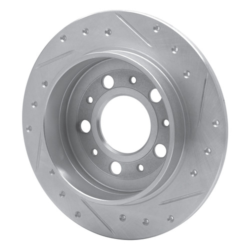 R1 88-94 Volvo 780 Rear Left Drilled & Slotted Silver Brake Rotor