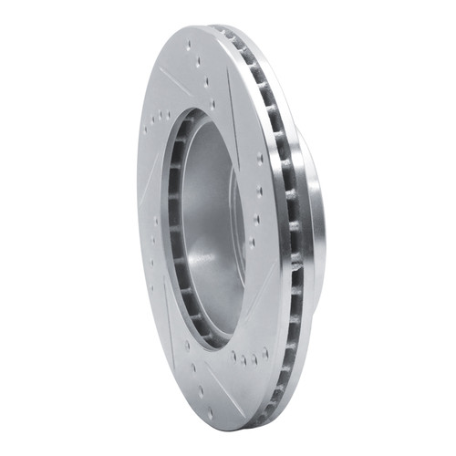 R1 82-90 Volvo 760 Series Front Left Drilled & Slotted Silver Brake Rotor